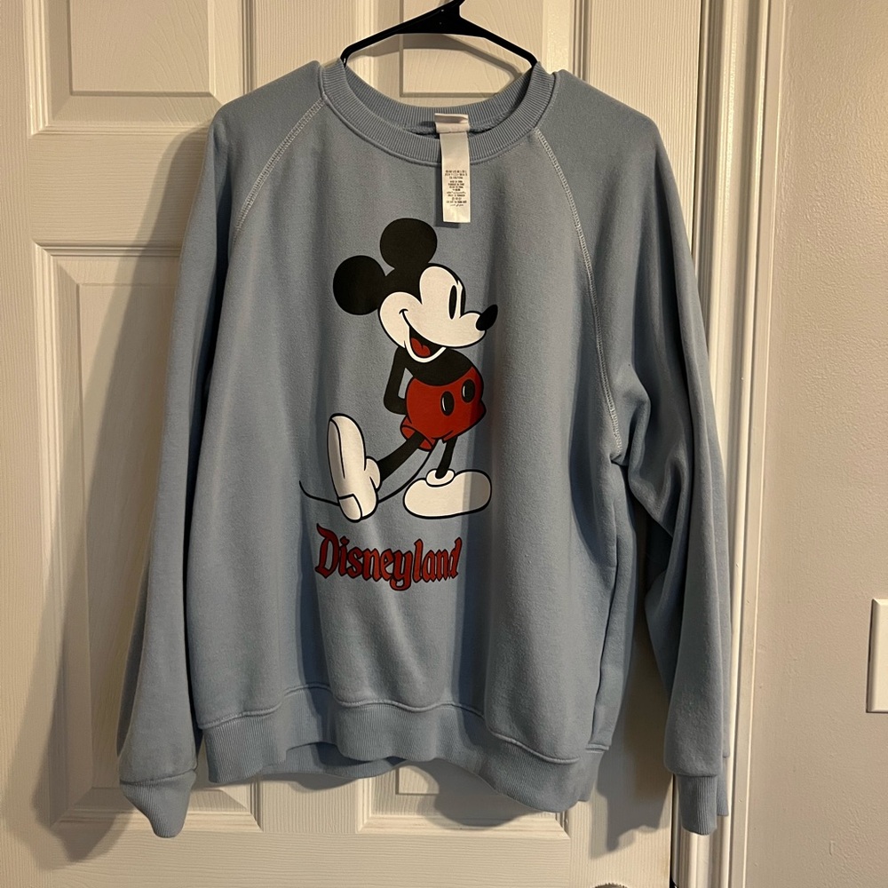 Disney Light Blue Mickey Mouse Crewneck Sweater